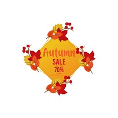Autumn Sale Fall Leaves Shopping Promotion Elemen Banner