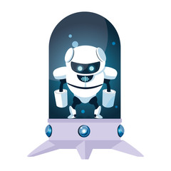 Isolated technology robot vector design