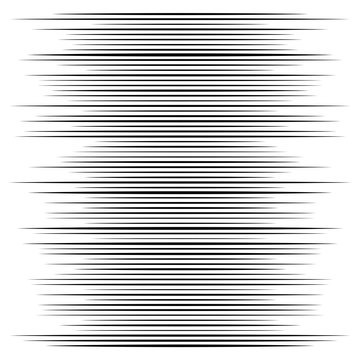Random lines element. Random horizontal lines. Irregular straight, parallel stripes. Strips, streaks half-tone geometric pattern