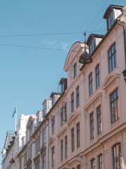 Fototapeta na wymiar Buildings and windows of Copenhaguen, Denmark