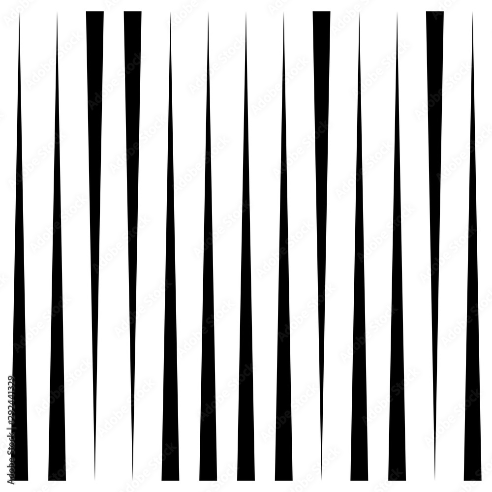 Poster Random, dynamic lines pattern. Vertical, straight parallel lines. Irregular stripes. Streaks, strips uneven lines. Abstract geometric design element.