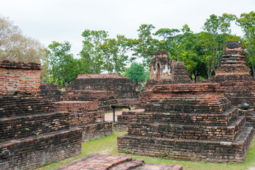 Sukhothai, Thailand - Apr 07 2018: Sukhothai Historical Park in Sukhothai, Thailand. It is part of the World Heritage Site - Historic Town of Sukhothai and Associated Historic Towns.