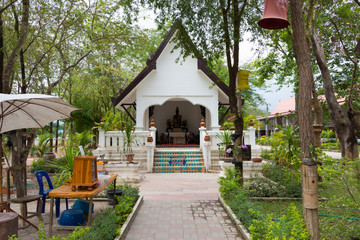 Sukhothai, Thailand - Apr 07 2018: Wat Si Chum in Sukhothai Historical Park, Sukhothai, Thailand.