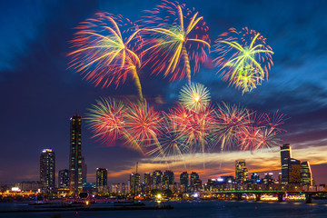 Fireworks Festival in Seoul South Korea.
