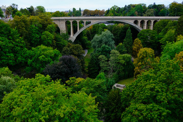 Fototapeta na wymiar bridge over the river in Luxembourg