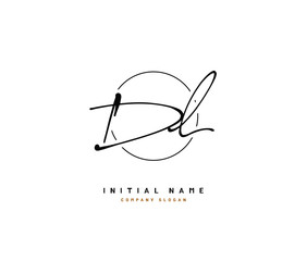 D L DL Beauty vector initial logo, handwriting logo of initial signature, wedding, fashion, jewerly, boutique, floral and botanical with creative template for any company or business.