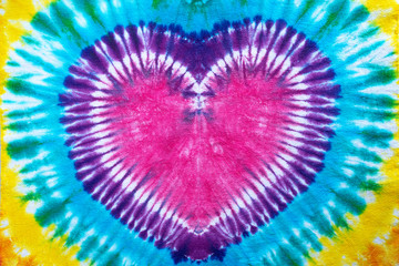 heart shape tie dye pattern abstract background