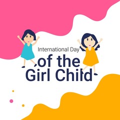 international day of the girl child design template
