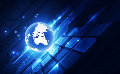 vector digital global technology concept, abstract background illustration