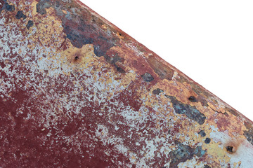 Rust texture on white background