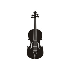 Fototapeta na wymiar Silhouette of Violin Cello Fiddle Contrabass