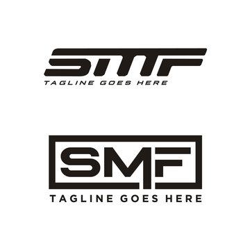 Rectangle Initial Letter SMF Monogram Logo design