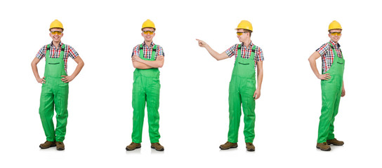 Industrial worker isolated on the white background