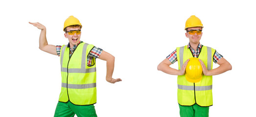 Industrial worker isolated on the white background