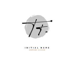 T TT Beauty vector initial logo, handwriting logo of initial signature, wedding, fashion, jewerly, boutique, floral and botanical with creative template for any company or business.