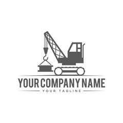 Naklejka premium Illustration design building crane symbol