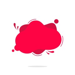 Modern abstract banner vector. Flat geometric liquid color banner