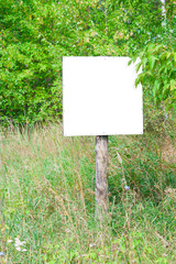 Signboard mockup in the park