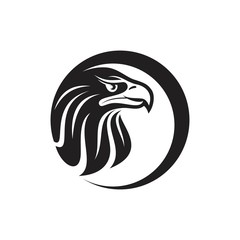 Silhouette design of head Eagle for your business symbol