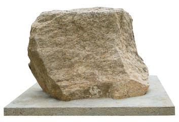 Memorial stone on white background