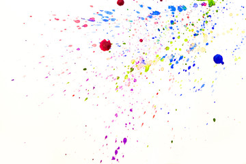 Abstract splash watercolor droplet on white background