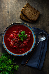 Ukrainian beetroot soup borscht