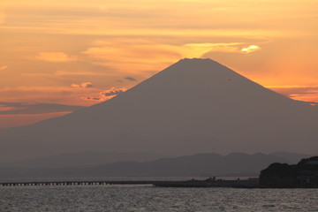 Naklejka premium 富士山