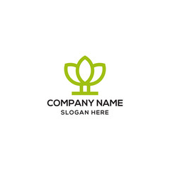 leaf logo design template - vector