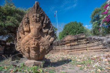 Old remote temple of Banteay Chmar in the northwest of Cambodia 
