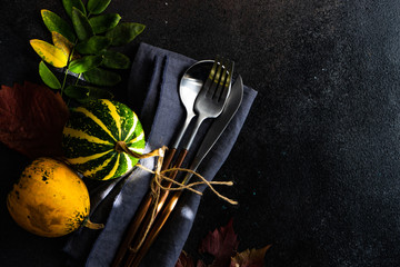 Autumnal table setting