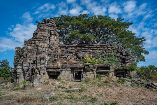 Old remote temple of Banteay Chmar in the northwest of Cambodia 