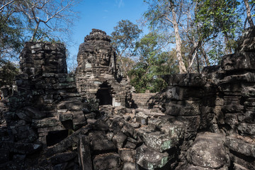 Old remote temple of Banteay Chmar in the northwest of Cambodia 