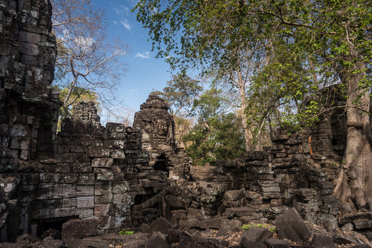 Old remote temple of Banteay Chmar in the northwest of Cambodia 
