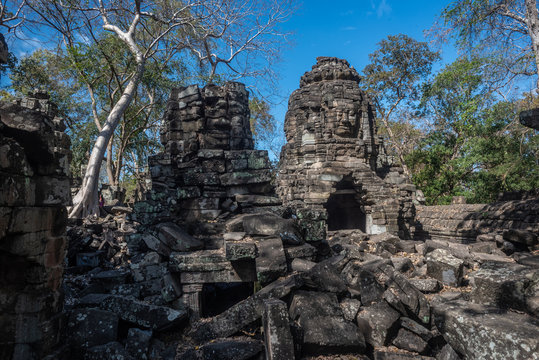 Old remote temple of Banteay Chmar in the northwest of Cambodia 