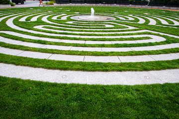 water fountain in the grass