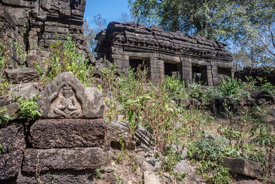 Old remote temple of Banteay Chmar in the northwest of Cambodia 