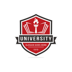 Obraz premium University, college logo vector