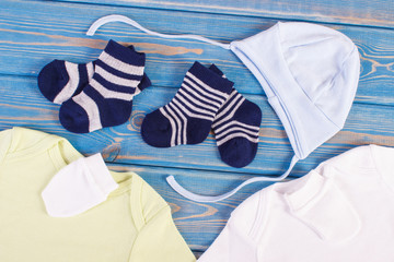 Clothing for newborn, concept of expecting for baby