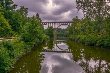 Brecksville-Northfield High Level Bridge in Cuyahoga Valley National Park.Ohio.USA