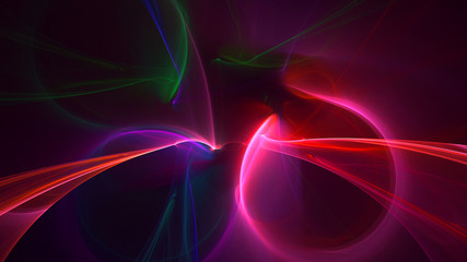 3D rendering abstract fractal technology wallpaper 