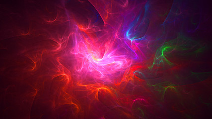 3D rendering abstract fractal technology wallpaper 