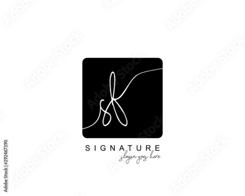 Initial Sf Beauty Monogram And Elegant Logo Design Handwriting Logo Of Initial Signature Wedding Fashion Floral And Botanical With Creative Template Wall Mural Smart One