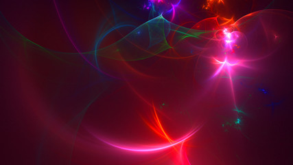 3D rendering abstract fractal technology wallpaper 