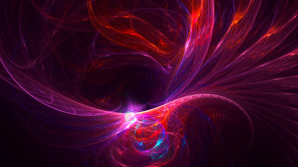 3D rendering abstract fractal technology wallpaper 