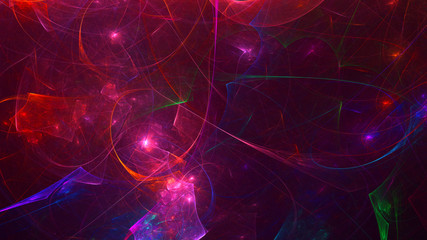 3D rendering abstract fractal technology wallpaper 