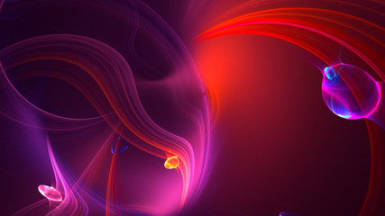 3D rendering abstract fractal technology wallpaper 