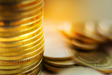 stack of golden coins