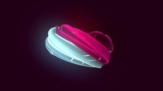 Abstract background with rotation of spiral. Colourful twist. Loop