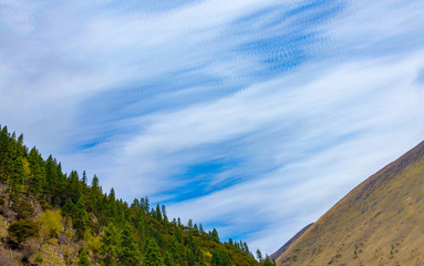 Natural beauty mountains of western China's Sichuan province