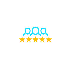 team rating icon on white